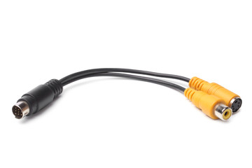 9 Pin Male to 4 Pin S-video and  RCA Connector