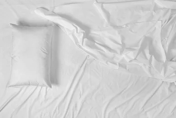Foto op Aluminium bedding sheet pillow bed sleep © Lumos sp