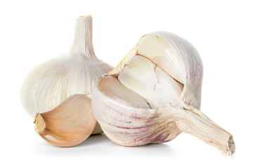 Obraz premium Garlic isolated on white background