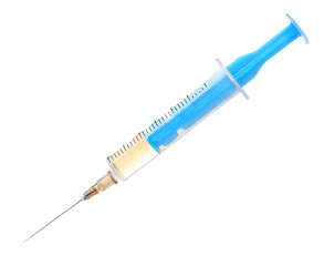 Fototapeta premium Medical syringe isolated on white