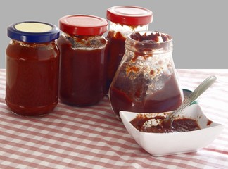 pepper and tomatoes pulp as sauce for pizza
