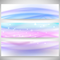 Abstract headers set, wave vector design