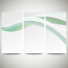 Abstract flyers set, wave vector design