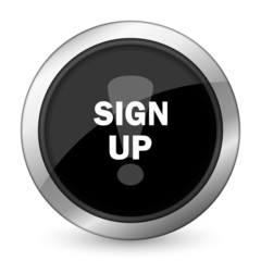 sign up black icon