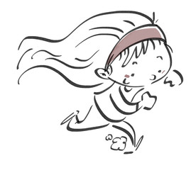 niña corriendo feliz