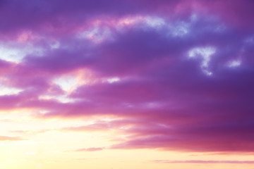 Beautiful view of sunset sky