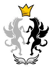 Fototapeta premium pegasus king symbol