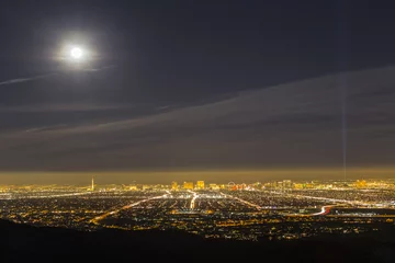 Foto op Aluminium Volle maan Las Vegas © trekandphoto