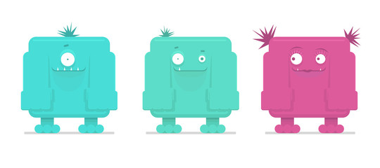 Vector illustration of funny monsters