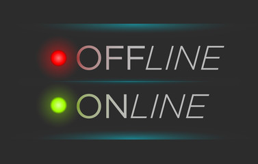Vector offline and online banner