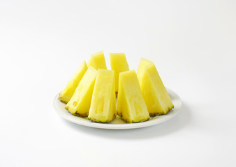 Fresh pineapple wedges