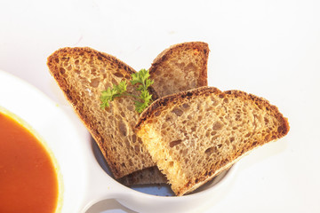 Bread and soup