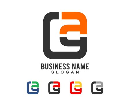 lettermark logotype C G A logo template 91