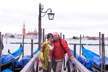 Obraz premium happy couple in venice