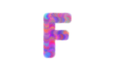 colorful fur of font