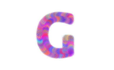 colorful fur of font