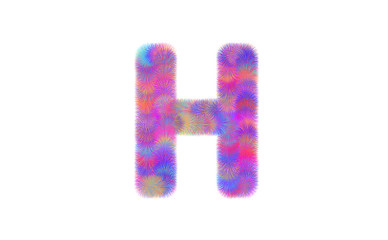 colorful fur of font