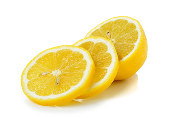 Fototapeta na wymiar Fresh lemon on white background