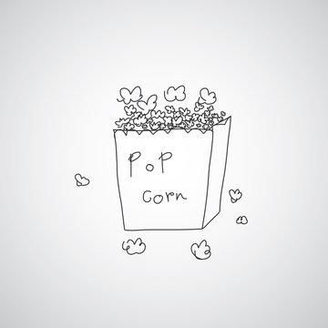 popcorn  hand drawn  cartoon