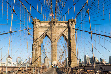 Brooklyn Bridge in summer, New York City