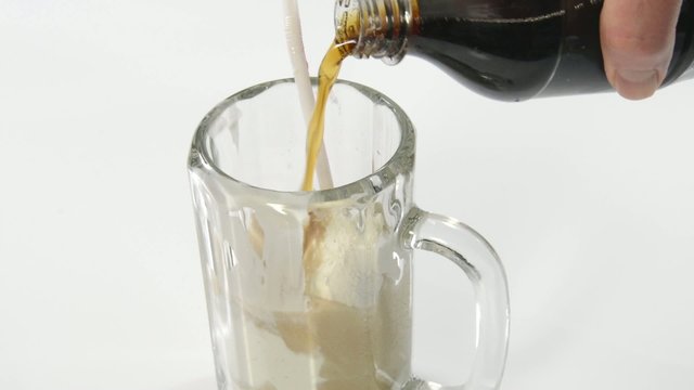 Making a root beer float
