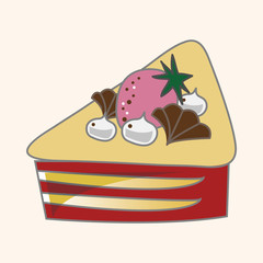 decorating cake theme elements vector,eps10