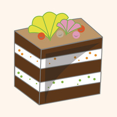 decorating cake theme elements vector,eps10