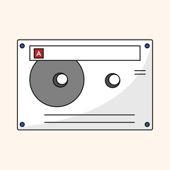 Audiotape theme elements vector,eps