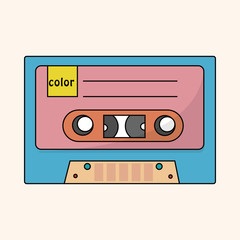 Audiotape theme elements vector,eps