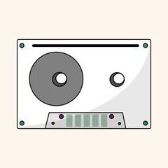 Audiotape theme elements vector,eps