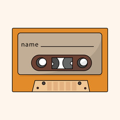 Audiotape theme elements vector,eps