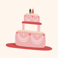 decorating cake theme elements vector,eps10