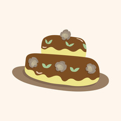 decorating cake theme elements vector,eps10