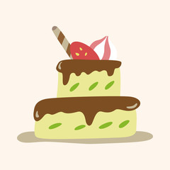 decorating cake theme elements vector,eps10