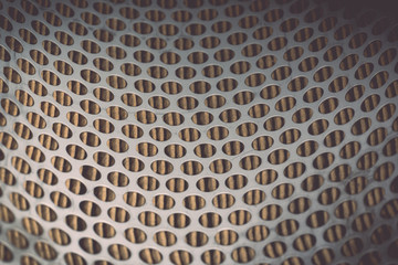 Metal grid of car air filter for background