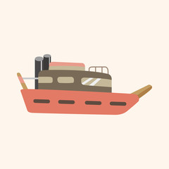Transportation boat theme elements vector,eps