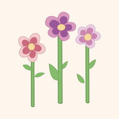 flower theme elements vector,eps