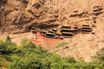 Papier Peint photo Temple Temple suspendu du monastère près de Datong, Chine