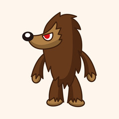 bizarre monster theme elements vector,eps