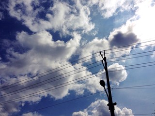 streetlight on a sunny day