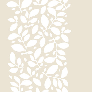 Seamless nature pattern with stylized leaves.
