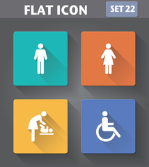 Vector application Restroom Icons set