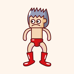 Wrestler theme elements