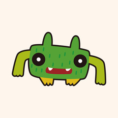 monster cartoon theme elements vector,eps