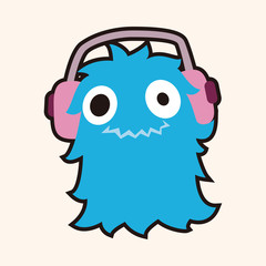 monster cartoon theme elements vector,eps