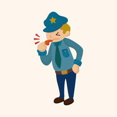 policeman theme elements vector,eps