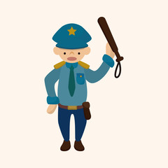 policeman theme elements vector,eps