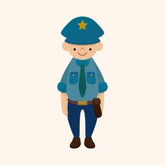 policeman theme elements vector,eps