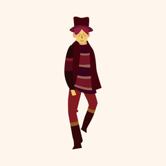 boy man cartoon theme elements vector,eps