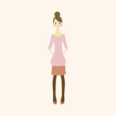 lady girl cartoon theme elements vector,eps